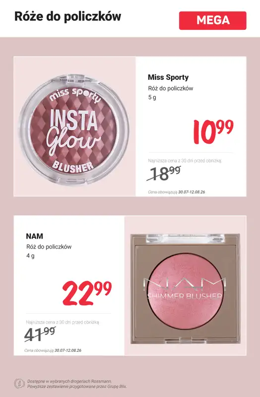 Rossmann - gazetka promocyjna MEGA promocje na makijaż! od poniedziałku 03.08 do środy 12.08 - strona 6