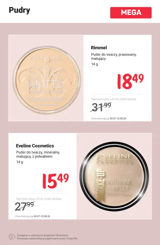 Rossmann - gazetka promocyjna MEGA promocje na makijaż! od poniedziałku 03.08 do środy 12.08 - strona 5