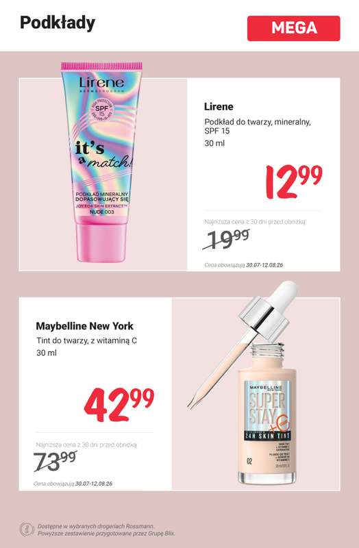 Rossmann - gazetka promocyjna MEGA promocje na makijaż! od poniedziałku 03.08 do środy 12.08 - strona 2