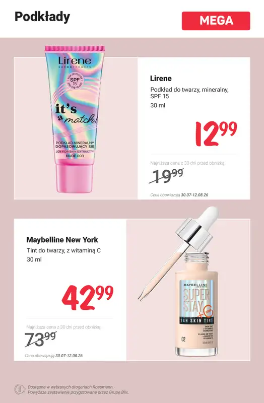 Rossmann - gazetka promocyjna MEGA promocje na makijaż! od poniedziałku 03.08 do środy 12.08 - strona 2