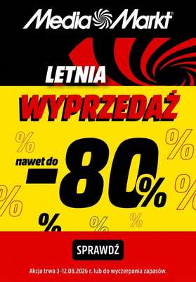 Media Markt - gazetka promocyjna Do -80% Letnia Wyprzedaż od poniedziałku 03.08 do środy 12.08