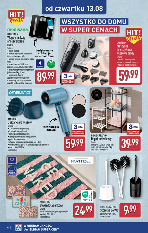 Aldi - gazetka promocyjna Aldi ma to coś! od wtorku 11.08 do czwartku 13.08 - strona 10