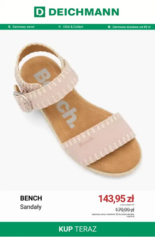Deichmann - gazetka promocyjna -50% na przecenione buty letnie od poniedziałku 03.08 do niedzieli 09.08 - strona 6