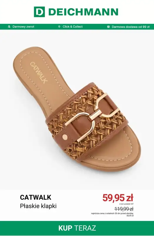 Deichmann - gazetka promocyjna -50% na przecenione buty letnie od poniedziałku 03.08 do niedzieli 09.08 - strona 7