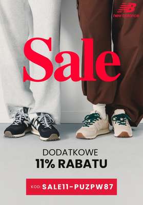 New Balance - gazetka promocyjna Extra  -11% na SALE z kodem od poniedziałku 03.08 do niedzieli 09.08