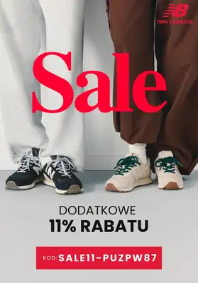 New Balance - gazetka promocyjna Extra  -11% na SALE z kodem od poniedziałku 03.08 do niedzieli 09.08
