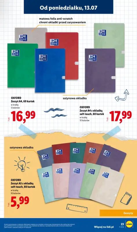 Lidl - gazetka promocyjna Kompletna wyprawka w megacenach od wtorku 14.07 do poniedziałku 31.08 - strona 23