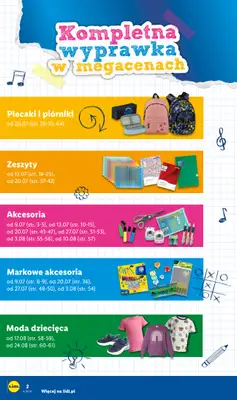 Lidl - gazetka promocyjna Kompletna wyprawka w megacenach od wtorku 14.07 do poniedziałku 31.08 - strona 2