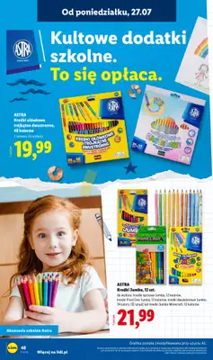 Lidl - gazetka promocyjna Kompletna wyprawka w megacenach od wtorku 14.07 do poniedziałku 31.08 - strona 48