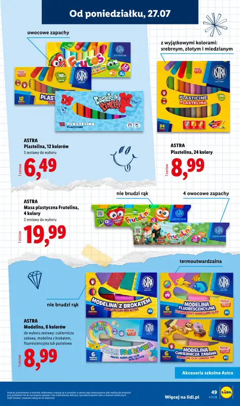 Lidl - gazetka promocyjna Kompletna wyprawka w megacenach od wtorku 14.07 do poniedziałku 31.08 - strona 49