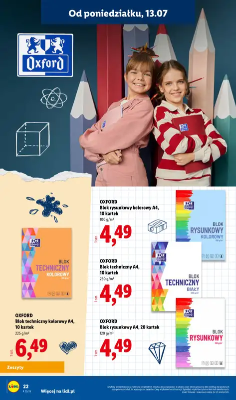 Lidl - gazetka promocyjna Kompletna wyprawka w megacenach od wtorku 14.07 do poniedziałku 31.08 - strona 22