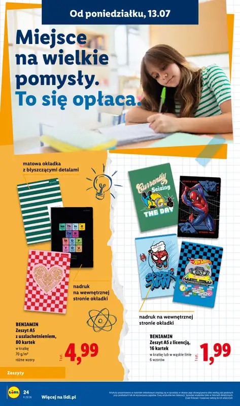 Lidl - gazetka promocyjna Kompletna wyprawka w megacenach od wtorku 14.07 do poniedziałku 31.08 - strona 24