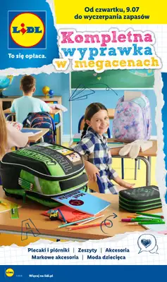 Lidl - gazetka promocyjna Kompletna wyprawka w megacenach od wtorku 14.07 do poniedziałku 31.08
