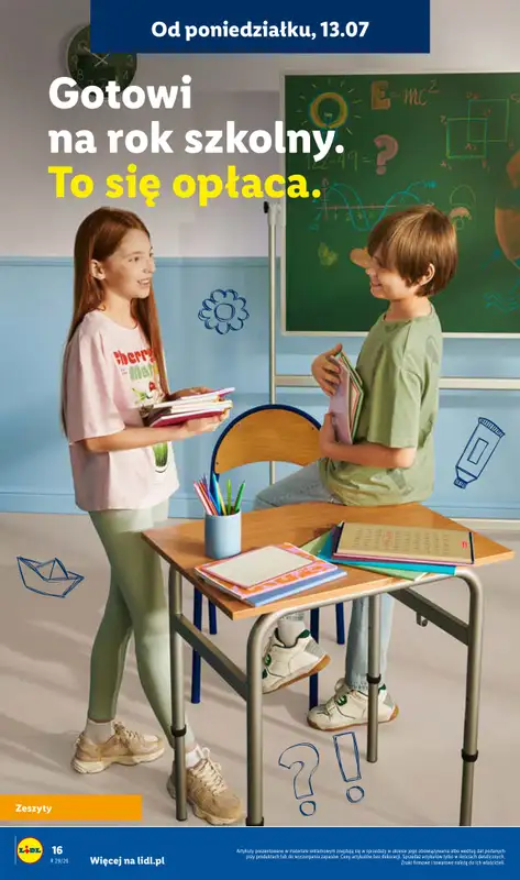 Lidl - gazetka promocyjna Kompletna wyprawka w megacenach od wtorku 14.07 do poniedziałku 31.08 - strona 16