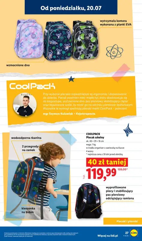 Lidl - gazetka promocyjna Kompletna wyprawka w megacenach od wtorku 14.07 do poniedziałku 31.08 - strona 27