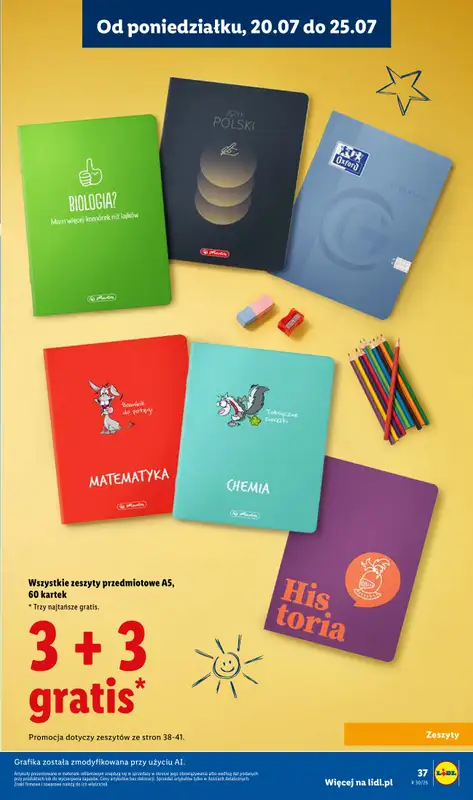 Lidl - gazetka promocyjna Kompletna wyprawka w megacenach od wtorku 14.07 do poniedziałku 31.08 - strona 37