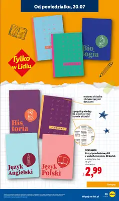 Lidl - gazetka promocyjna Kompletna wyprawka w megacenach od wtorku 14.07 do poniedziałku 31.08 - strona 39