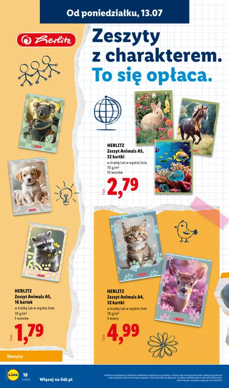 Lidl - gazetka promocyjna Kompletna wyprawka w megacenach od wtorku 14.07 do poniedziałku 31.08 - strona 18