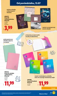 Lidl - gazetka promocyjna Kompletna wyprawka w megacenach od wtorku 14.07 do poniedziałku 31.08 - strona 21