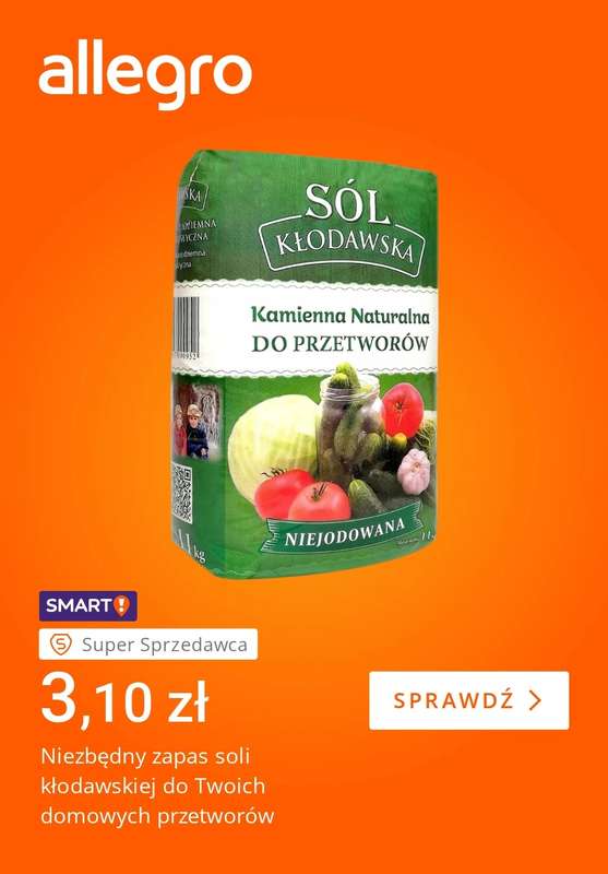 Allegro - gazetka promocyjna Jak przetwory, to Allegro od wtorku 04.08 do poniedziałku 10.08