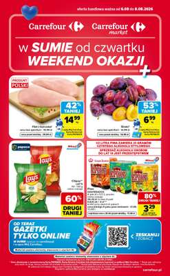 Carrefour - gazetka promocyjna W sumie od czwartku weekend okazji od czwartku 06.08 do soboty 08.08