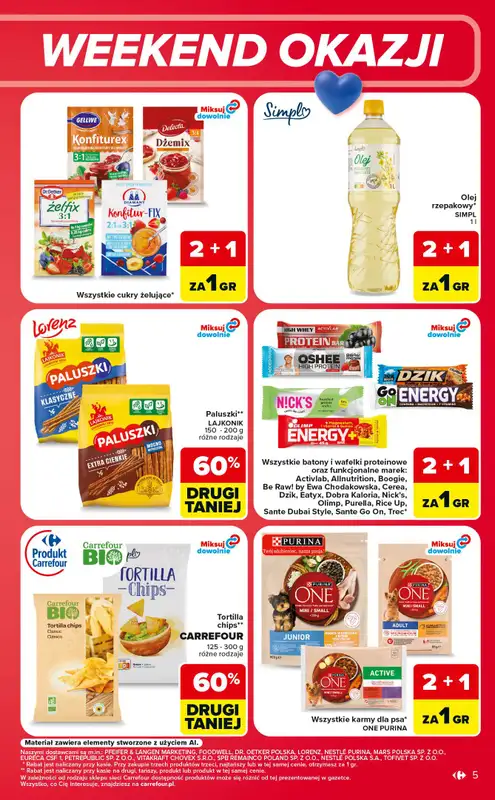 Carrefour - gazetka promocyjna W sumie od czwartku weekend okazji od czwartku 06.08 do soboty 08.08 - strona 5