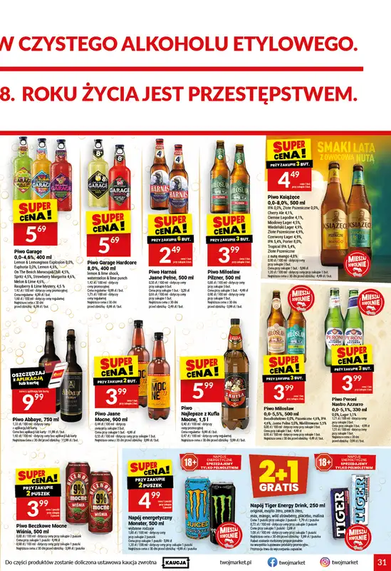 Twój Market - gazetka promocyjna Gazetka od środy 05.08 do wtorku 11.08 - strona 31