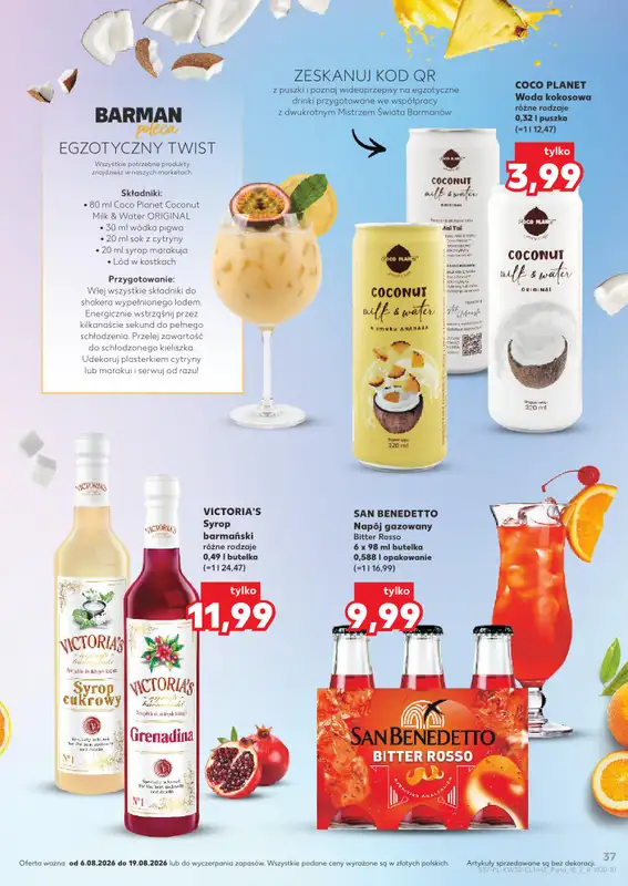 Kaufland - gazetka promocyjna Barek Kauflandu od czwartku 06.08 do środy 19.08 - strona 37
