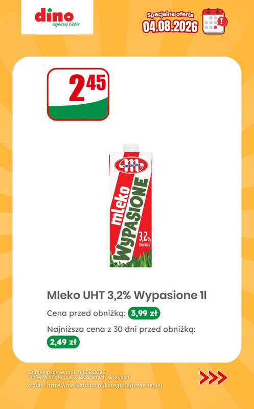 Dino - gazetka promocyjna Specjalna oferta na 04.08.2026 - promocje spoza gazetki od wtorku 04.08 do wtorku 04.08 - strona 4