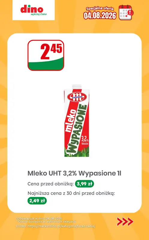 Dino - gazetka promocyjna Specjalna oferta na 04.08.2026 - promocje spoza gazetki od wtorku 04.08 do wtorku 04.08 - strona 4