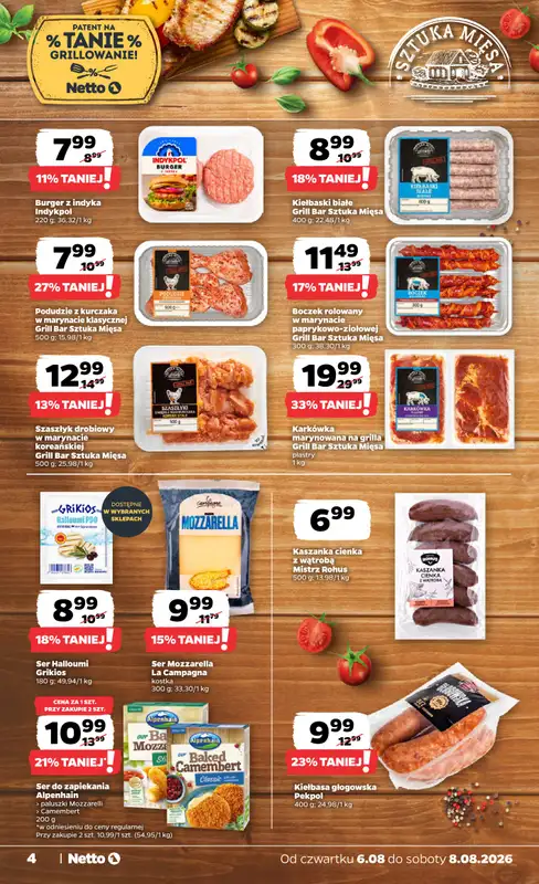Netto - gazetka promocyjna Gazetka Spożywcza od czwartku 06.08 do soboty 08.08 - strona 4