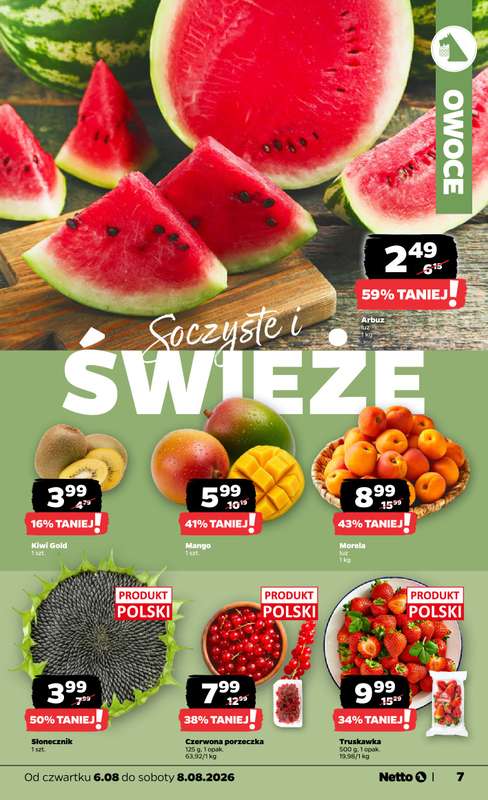 Netto - gazetka promocyjna Gazetka Spożywcza od czwartku 06.08 do soboty 08.08 - strona 7