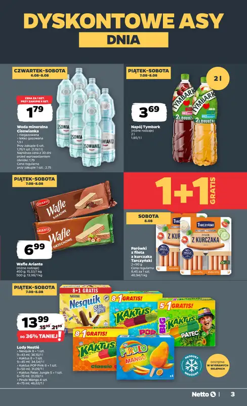 Netto - gazetka promocyjna Gazetka Spożywcza od czwartku 06.08 do soboty 08.08 - strona 3