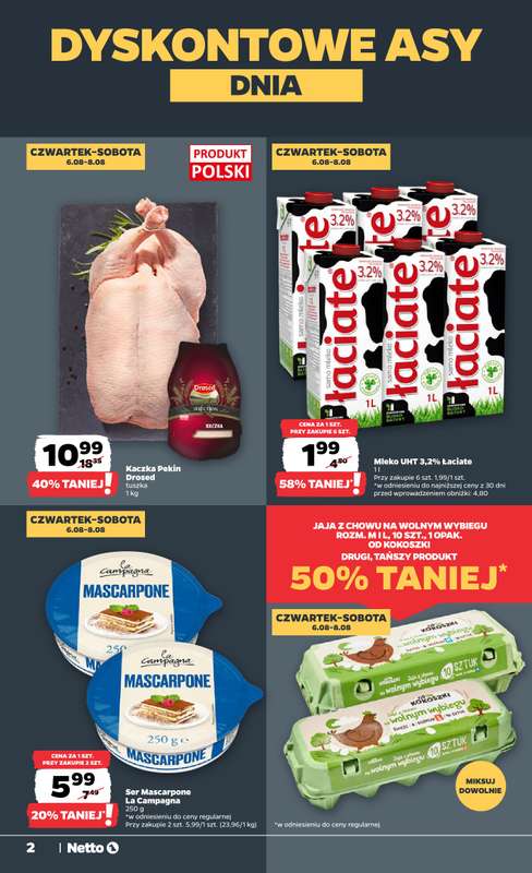 Netto - gazetka promocyjna Gazetka Spożywcza od czwartku 06.08 do soboty 08.08 - strona 2