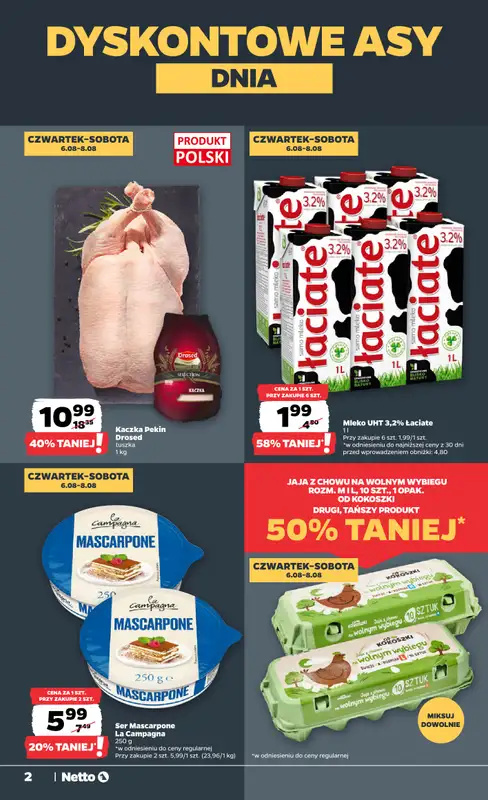 Netto - gazetka promocyjna Gazetka Spożywcza od czwartku 06.08 do soboty 08.08 - strona 2
