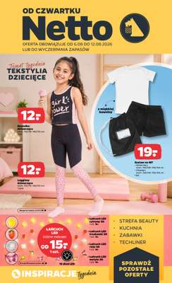 Netto - gazetka promocyjna Inspiracje tygodnia Tekstylia dziecięce  do środy 12.08