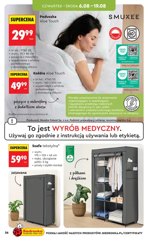 Biedronka - gazetka promocyjna Hity i inspiracje, od 03.08 od poniedziałku 03.08 do środy 19.08 - strona 38