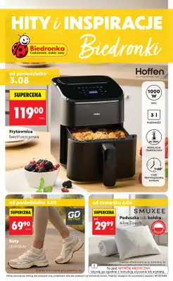 Biedronka - gazetka promocyjna Hity i inspiracje, od 03.08 od poniedziałku 03.08 do środy 19.08