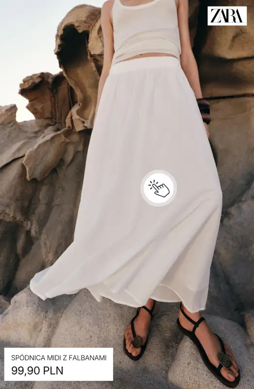 Zara - gazetka promocyjna Spódnice midi od wtorku 04.08  - strona 5