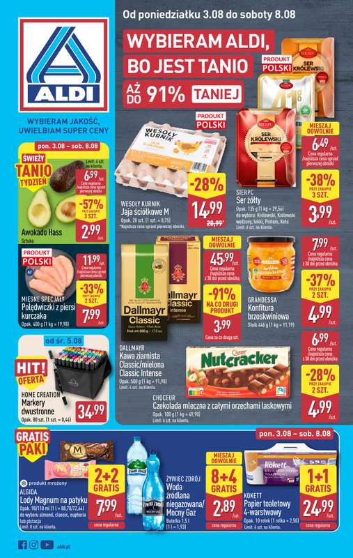 Aldi - gazetka promocyjna Pełny katalog! od poniedziałku 03.08 do soboty 08.08