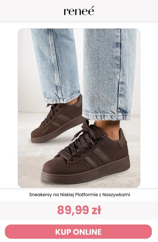 Renee - gazetka promocyjna Brązowe sneakersy od wtorku 04.08 do wtorku 11.08 - strona 2