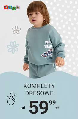 Smyk - gazetka promocyjna Komplety dresowe od 59,99 zł od wtorku 04.08 