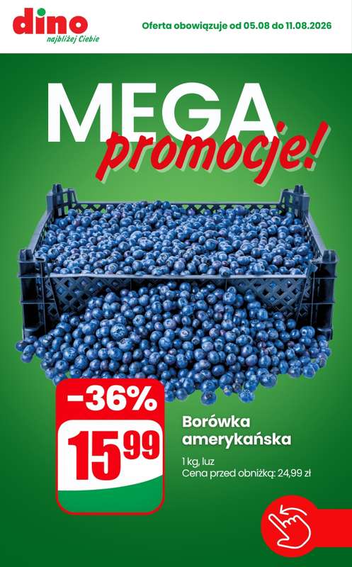 Dino - gazetka promocyjna MEGA promocje! od środy 05.08 do wtorku 11.08