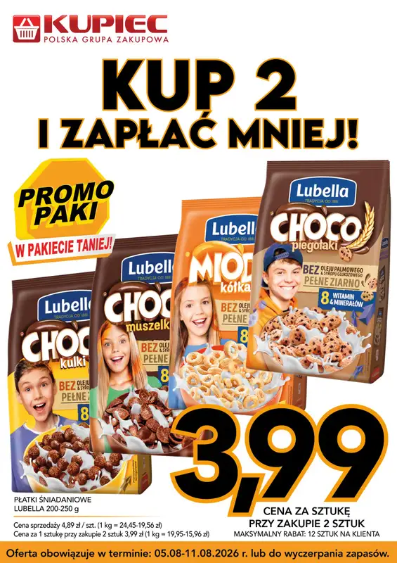 Kupiec - gazetka promocyjna Promopaki od środy 05.08 do wtorku 11.08 - strona 8