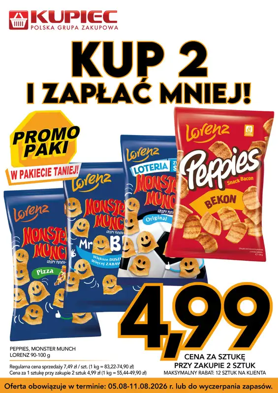 Kupiec - gazetka promocyjna Promopaki od środy 05.08 do wtorku 11.08 - strona 7