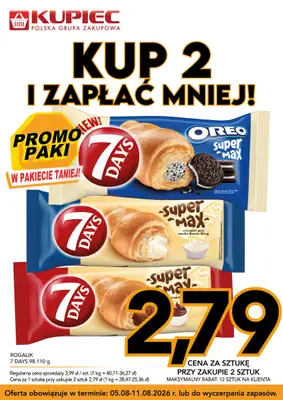 Kupiec - gazetka promocyjna Promopaki od środy 05.08 do wtorku 11.08