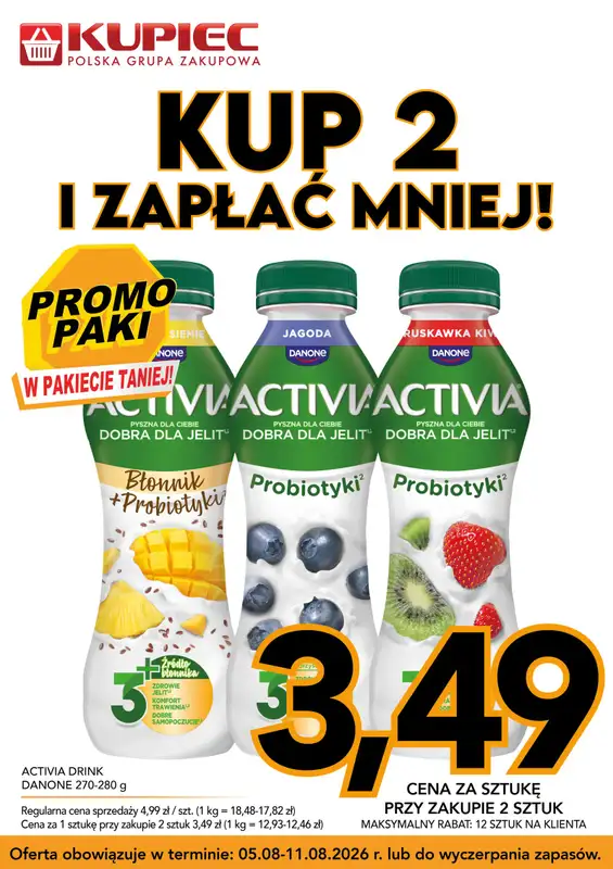 Kupiec - gazetka promocyjna Promopaki od środy 05.08 do wtorku 11.08 - strona 4