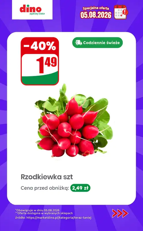 Dino - gazetka promocyjna Specjalna oferta na 05.08.2026 - promocje spoza gazetki od środy 05.08 do środy 05.08 - strona 2