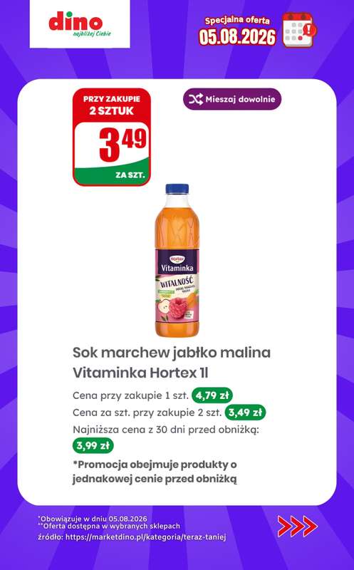 Dino - gazetka promocyjna Specjalna oferta na 05.08.2026 - promocje spoza gazetki od środy 05.08 do środy 05.08 - strona 9
