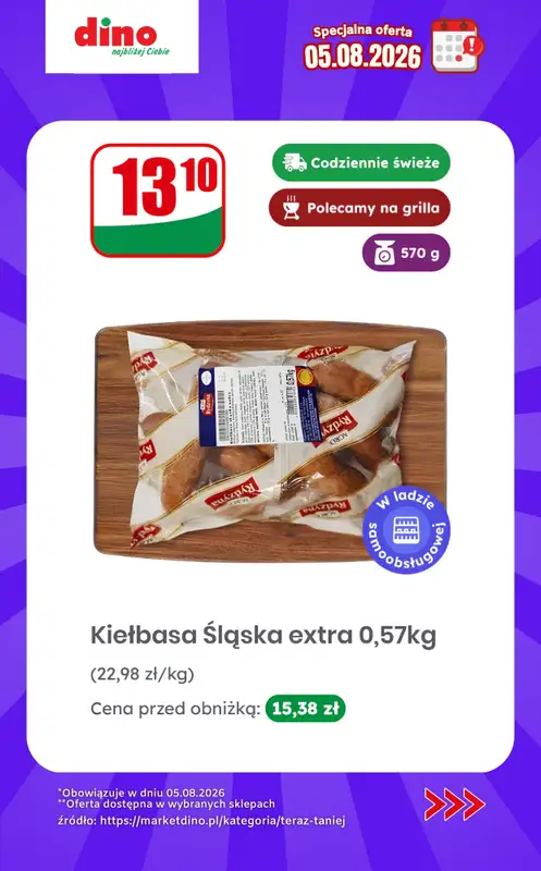 Dino - gazetka promocyjna Specjalna oferta na 05.08.2026 - promocje spoza gazetki od środy 05.08 do środy 05.08 - strona 7